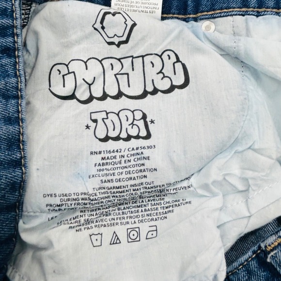 Vintage Y2k Empyre Tori Dragon Koi Jeans 14 Baggy Wide Leg Skate Streetwear 90s - Picture 8 of 14